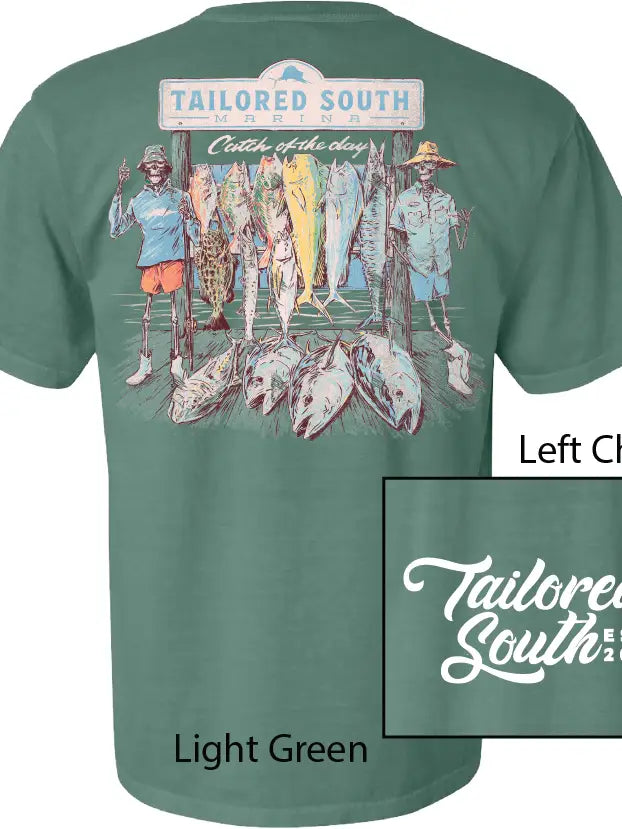 TS002 - Skeleton Fish Light Green