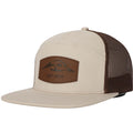 American Flyway Waterfowl- AF Waterfowl Leather Patch Pale Khaki & Brown 7 Panel Hat