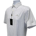 American Flyway Waterfowl= White with Grey Flying Ducks Polo