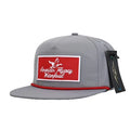 American Flyway Waterfowl- Throwback Vintage Rope Hat Grey with Patch and Red Rope
