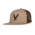 American Flyway Waterfowl- 7 Panel Khaki / Coffee 3D Puff Buck Logo