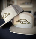 American Flyway Waterfowl- 3D Puff Duck Logo 7 Panel Hat Loden - Loden