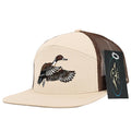 American Flyway Waterfowl- Pintail Pale Khaki & Brown 7 Panel Hat