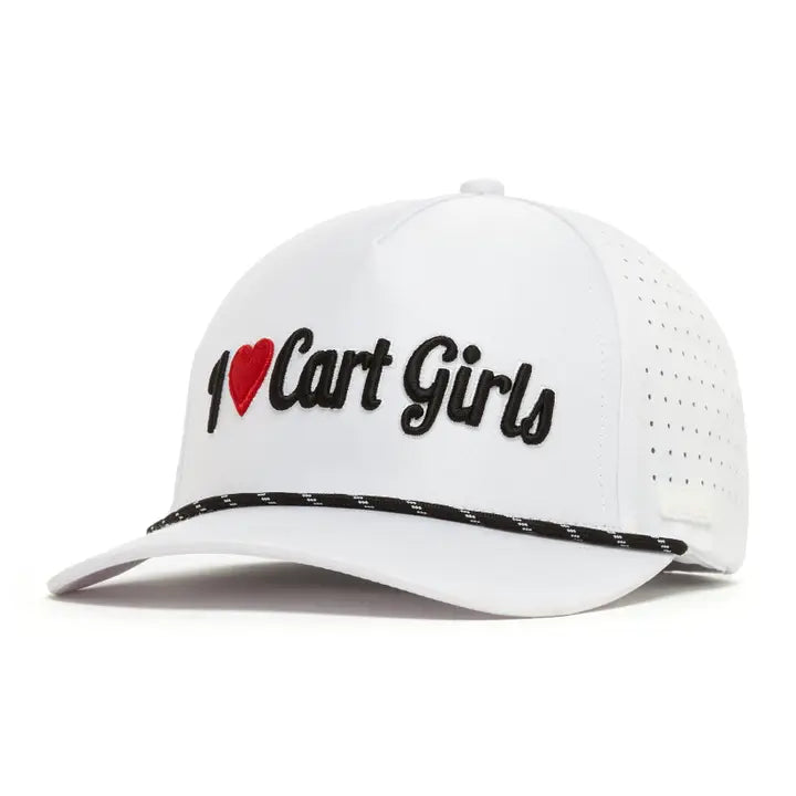 Bogey Bros Golf Co- I Heart Cart Girls - Performance Golf Rope Hat - Snapback
