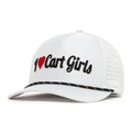 Bogey Bros Golf Co- I Heart Cart Girls - Performance Golf Rope Hat - Snapback