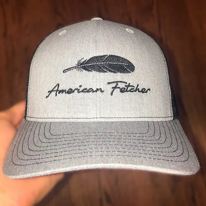 American Fetcher -Heather Grey/Black Feather