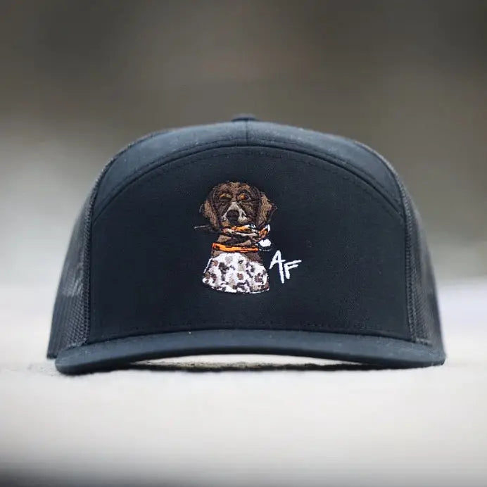 American Fetcher -Gsp with Quail - 7 Panel All Black