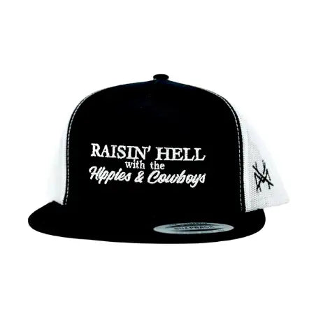The Mad Hatter Co. - Raising Hell with the Hippies and Cowboys Trucker Hat