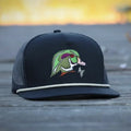 American Fetcher -Wood Duck Head — All Black Rope